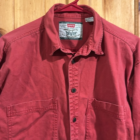 Vintage Red Tab Button-Up Jeans Shirt - Picture 5 of 7